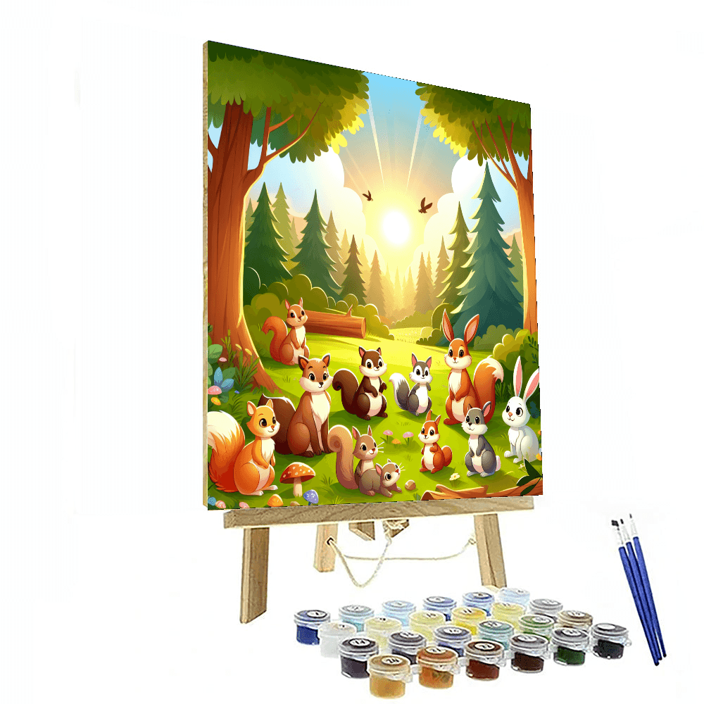Friendly Forest Fellowship Painting By Numbers Kit