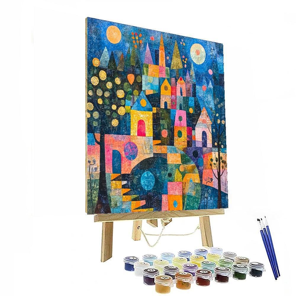 Paul Klee Inspired Melody Of Colorful Daydreams  Number Painting