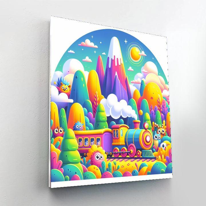 Fantasy Train Paint By Color