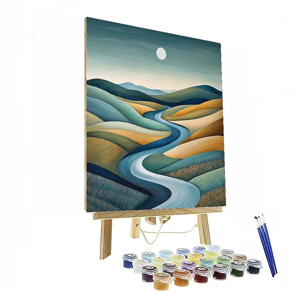 Nandalal Bose Inspired Riverine Rhythms  Painting Number Kit