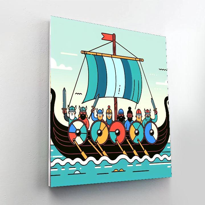 Viking Warriors Of Valor Painting Number Kit