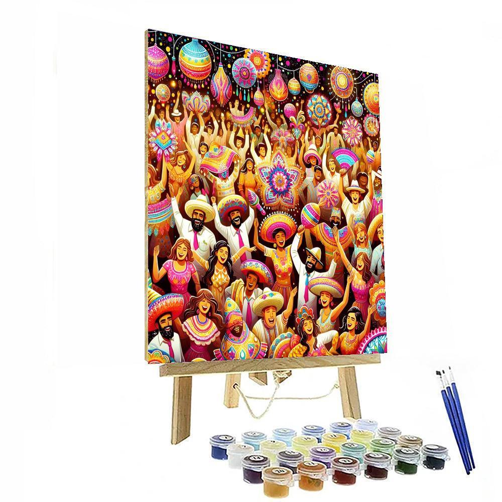 Bright Festival Of Colors Paint By Numbers Art