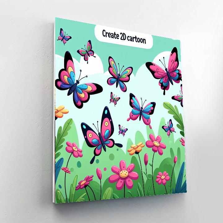 Butterflies' Meadow Adventure Paint By Numbers Kits