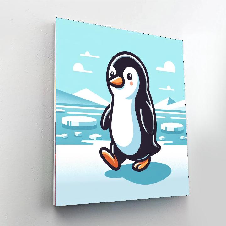 Plucky Penguin Paint By Numbers Art