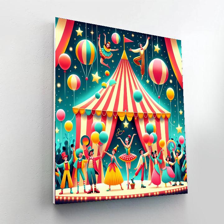 Fabulous Circus Extravaganza Paint By Numbers Art
