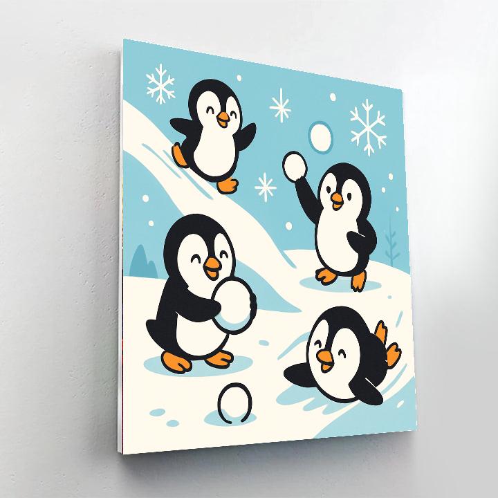 Adventurous Penguin Squad DIY Paint By Numbers