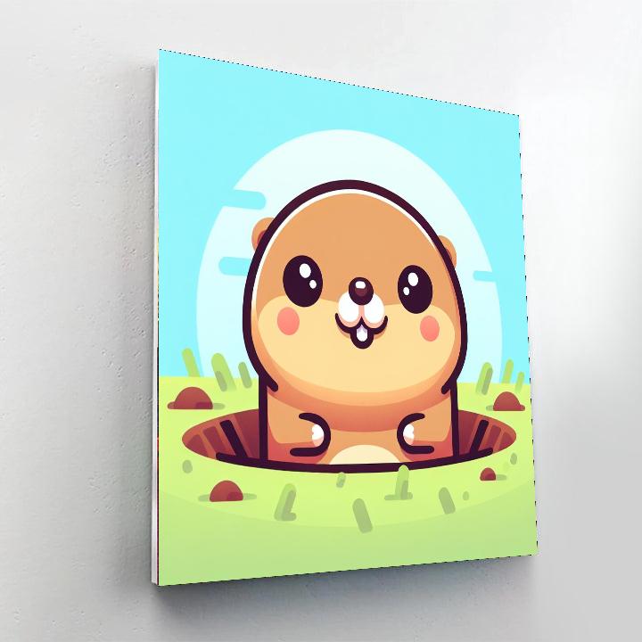 Funny Gopher DIY Paint By Numbers