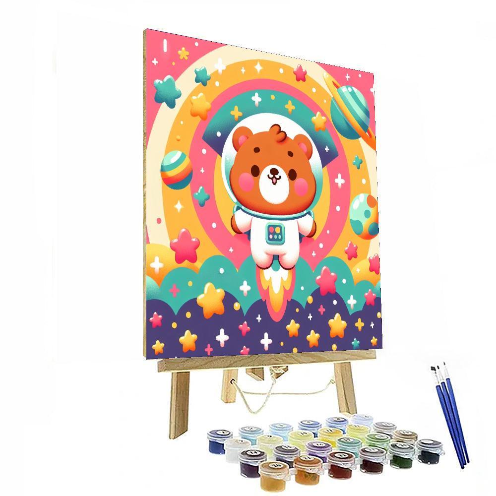 Galaxy Explorer Bear Painting By Numbers Kit
