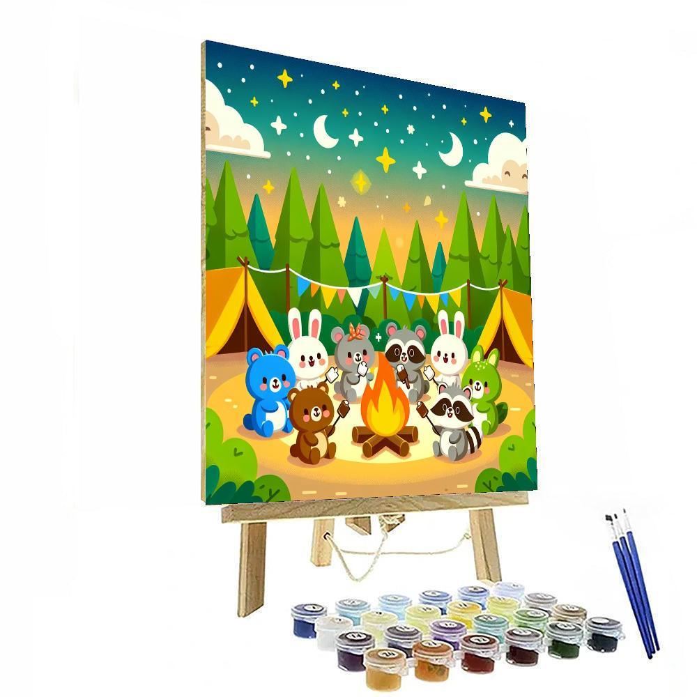 Cute Critters Campout Paint By Number