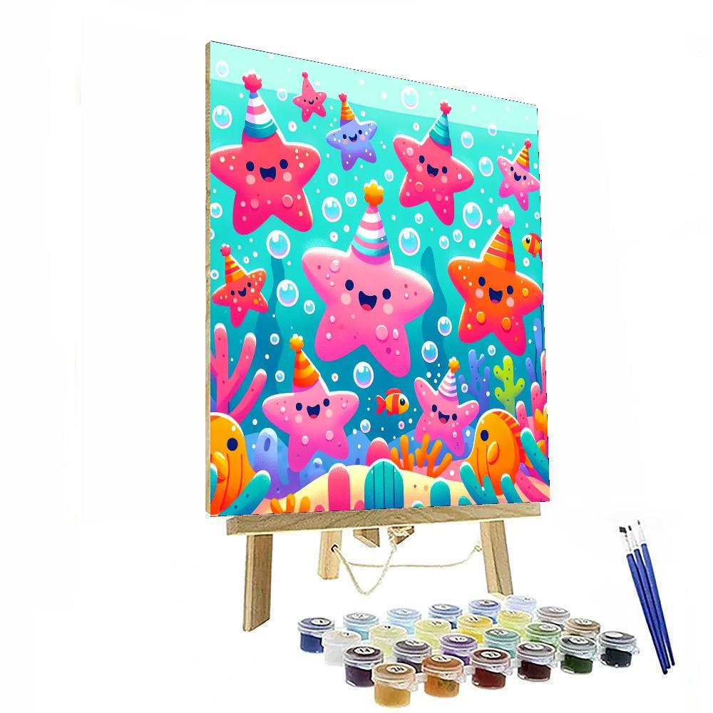 Dancing Starfish Party Painting By Numbers Kit
