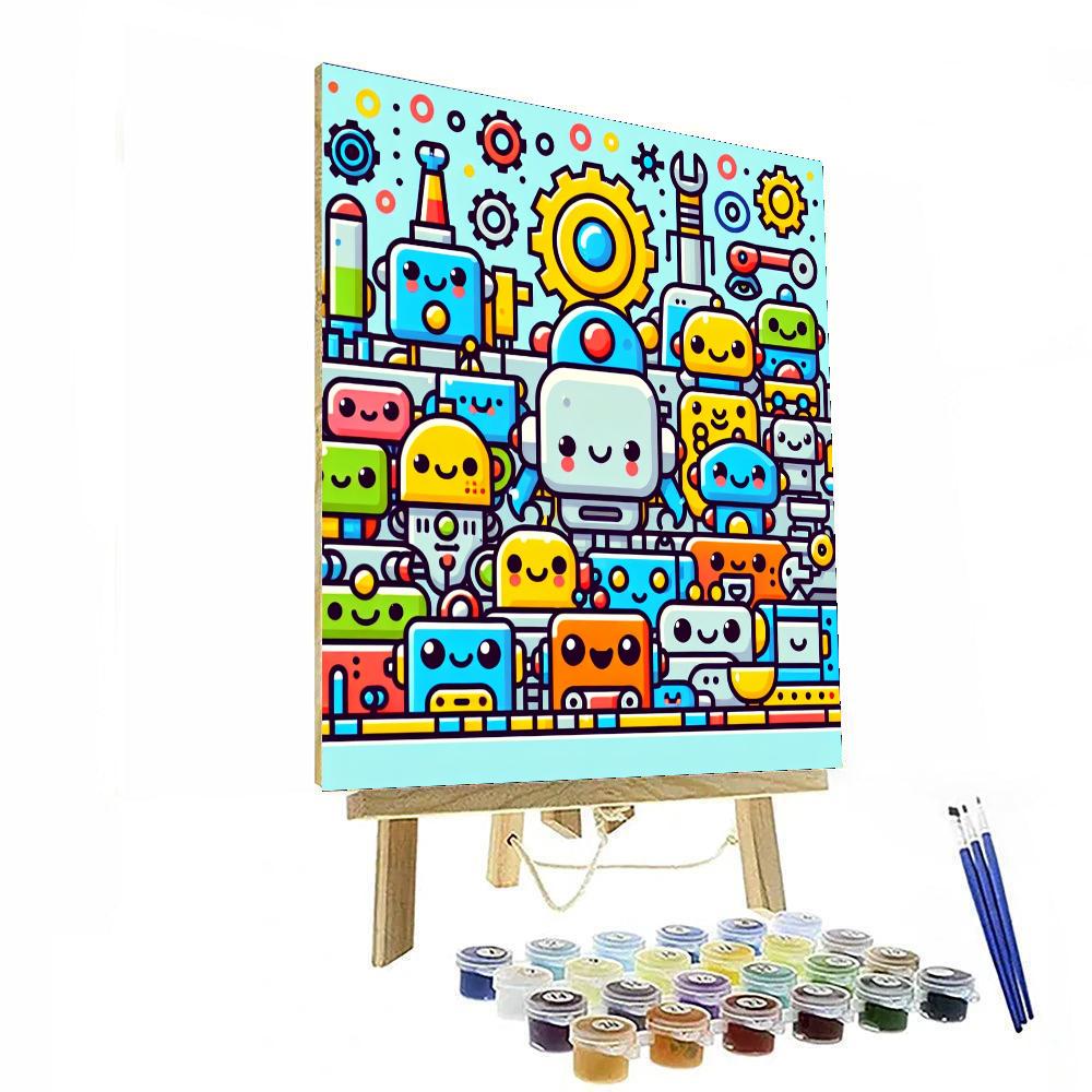The Friendly Robot Factory DIY Paint By Numbers