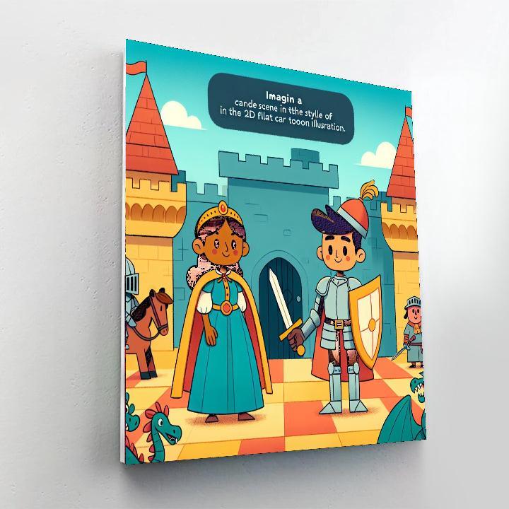 Brave Knights' Castle Defense Paint By Numbers Kits