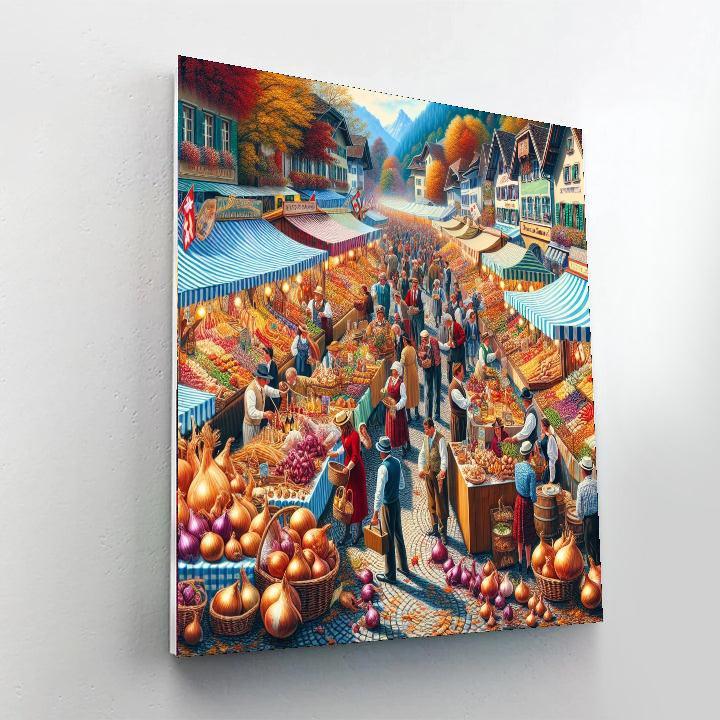 Zibelemärit (onion Market) Paint By Color