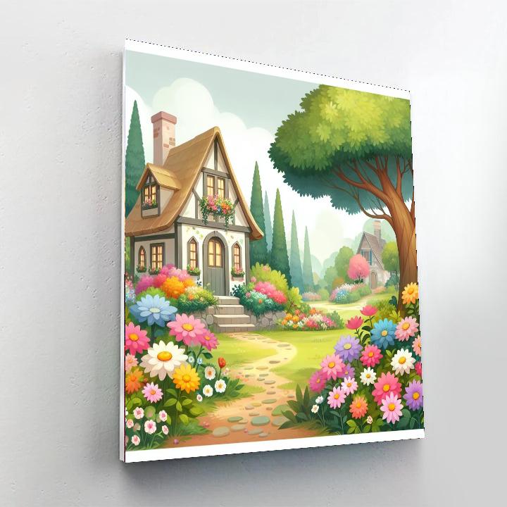 Cottage Garden Number Painting