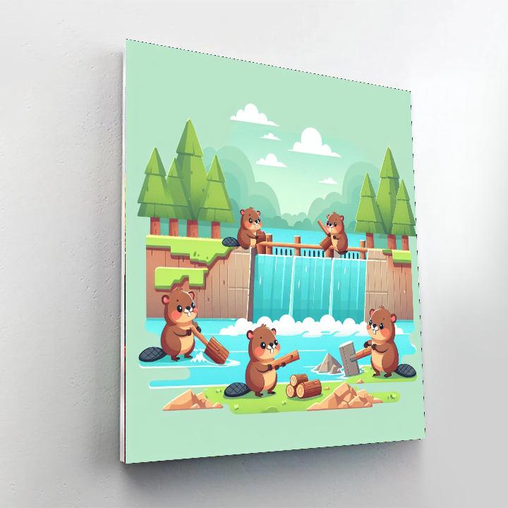 Busy Beaver's Build Painting Number Kit