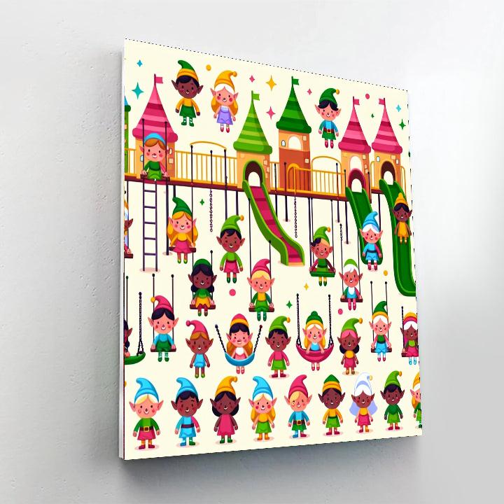 Magical Elf Playground Paint By Color