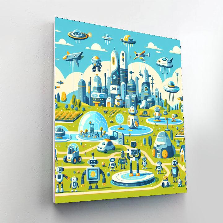 Robotic World Of Tomorrow Painting Number Kit