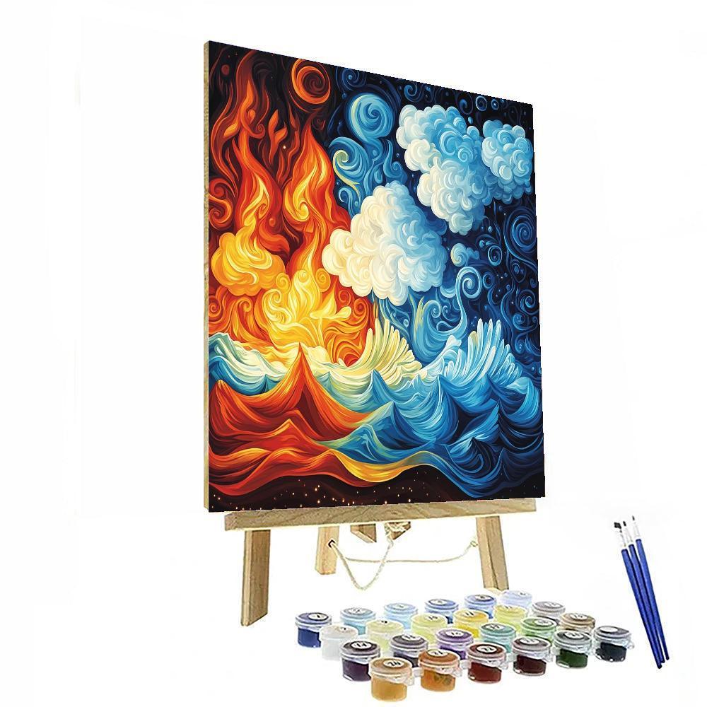 Michelangelo Inspired Elemental Symphony  Paint By Numbers Kits