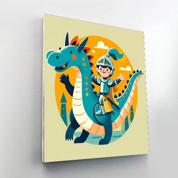 Dragon Knight's Tale Paint By Numbers Art