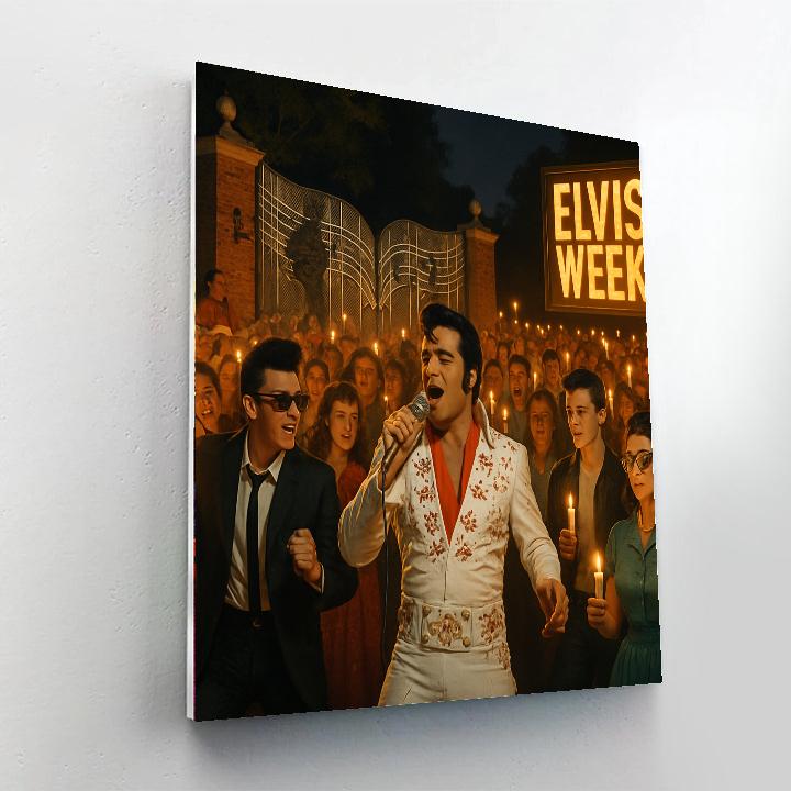 Elvis Week - Memphis Number Painting