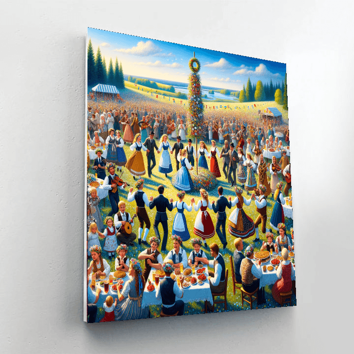 Midsummer Celebration - Sweden Paint By Number