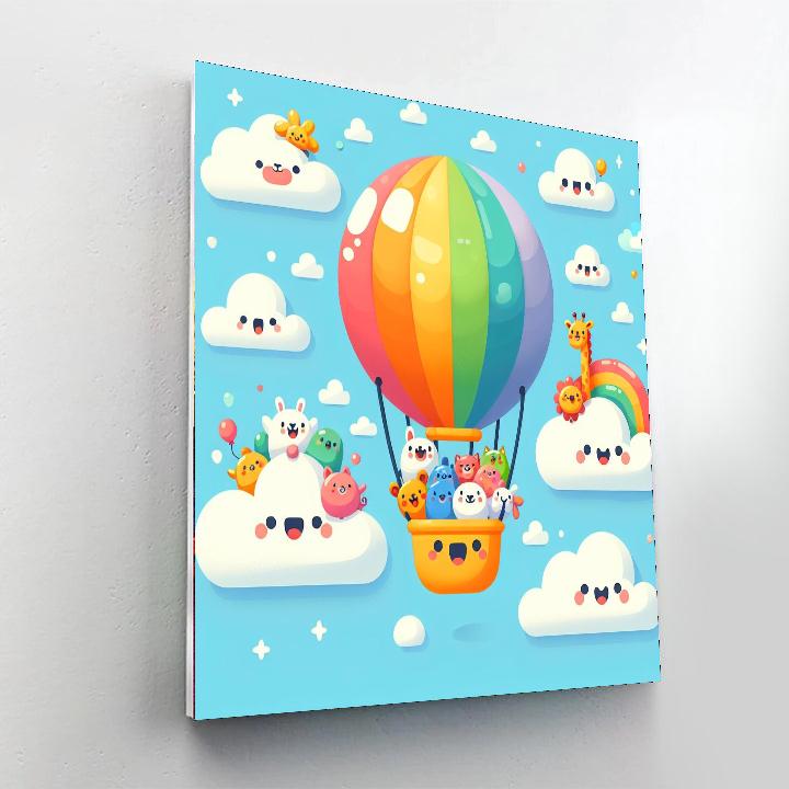 Whimsical Air Balloon Numbered Painting Kits