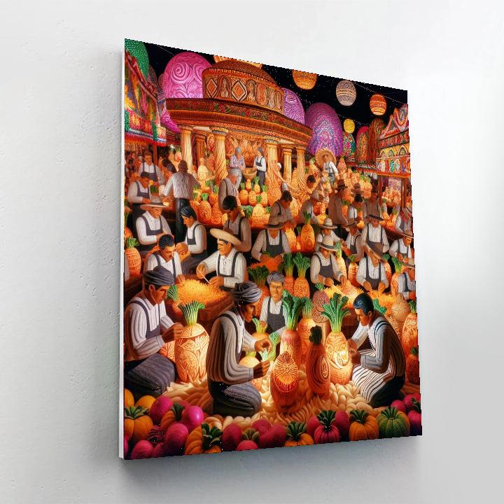 The Night Of The Radishes Painting Number Kit