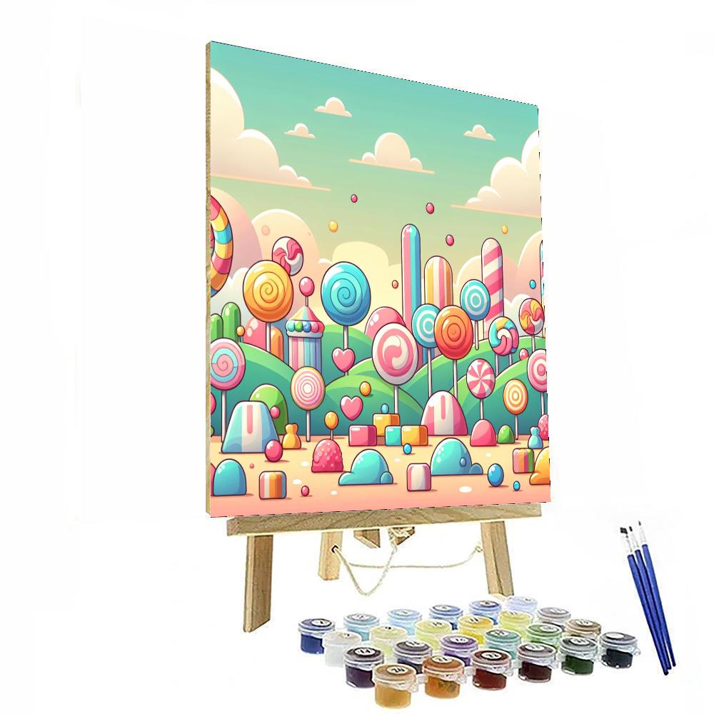 Rainbow Candy Land Numbered Painting Kits