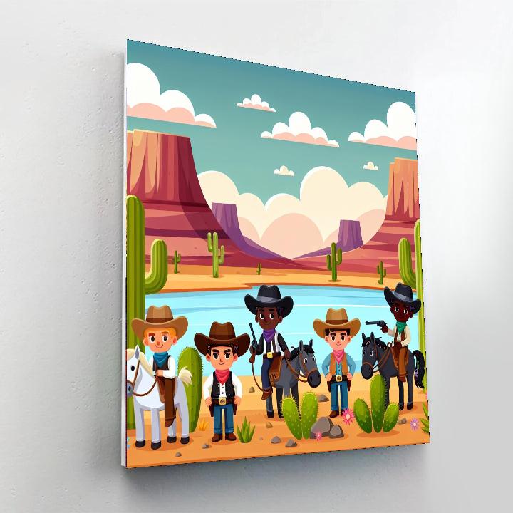 Pioneer's Western Adventure Painting Number Kit