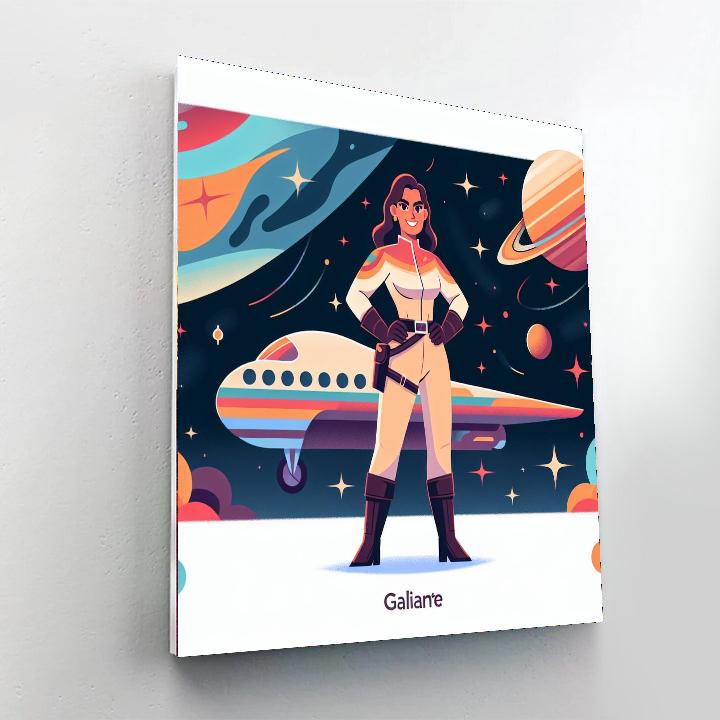 Space Captain's Cosmic Voyage Painting By Numbers Kit