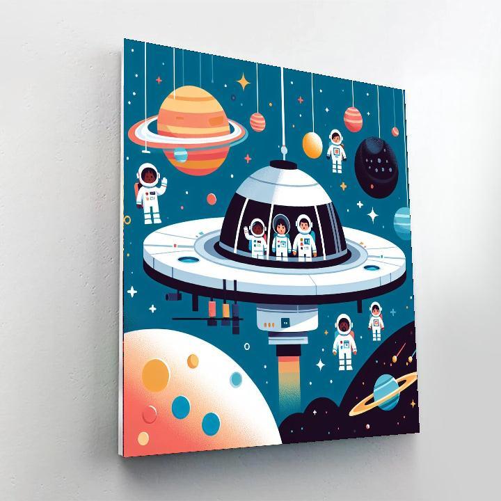 Stellar Space Station Paint By Number