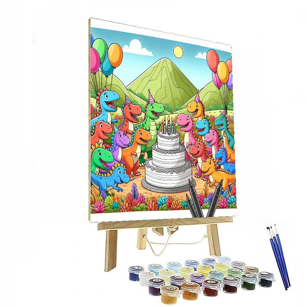 Dinosaur Party Painting Number Kit
