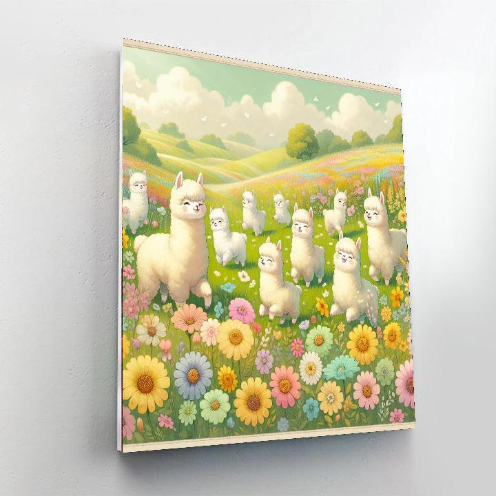Charming Alpaca Meadow Paint By Numbers