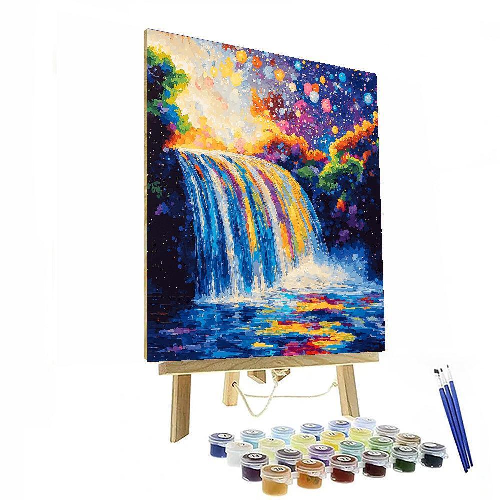 Georges Seurat Inspired Cosmic Cascade  Paint By Numbers Art