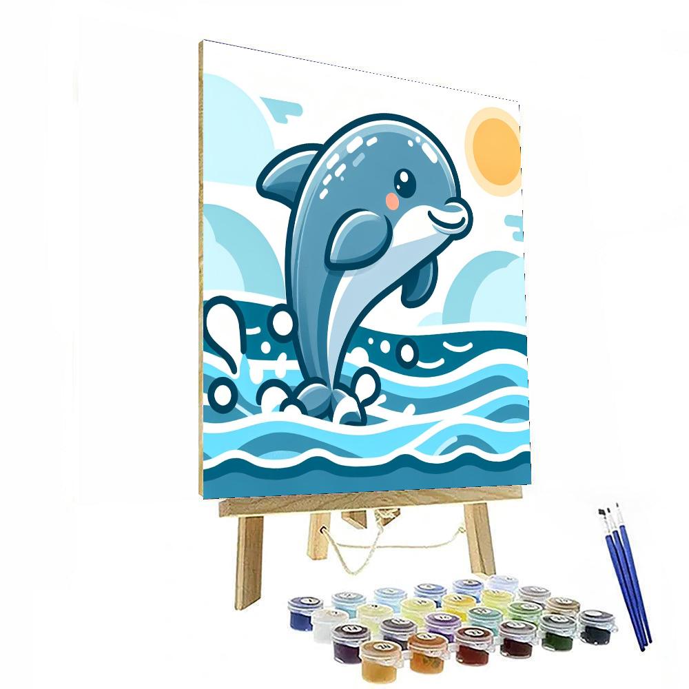 Daring Dolphin Adventure Number Painting