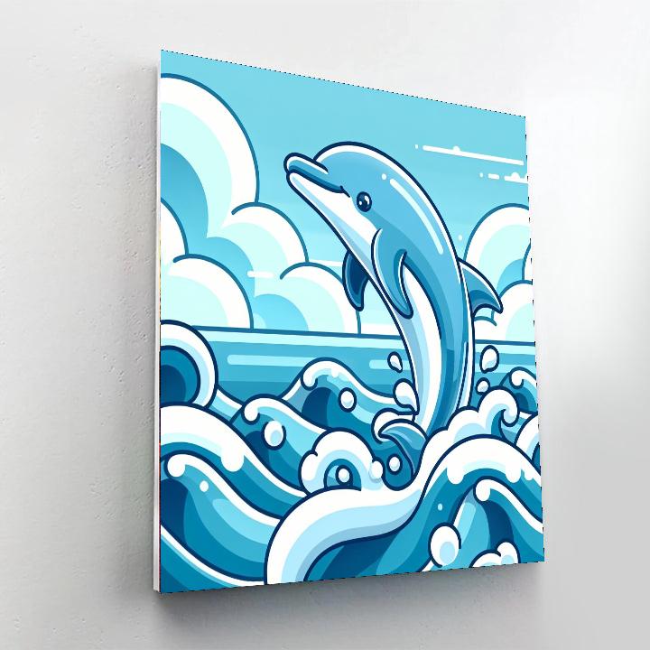 Mystic Dolphin Dive Painting By Numbers Kit