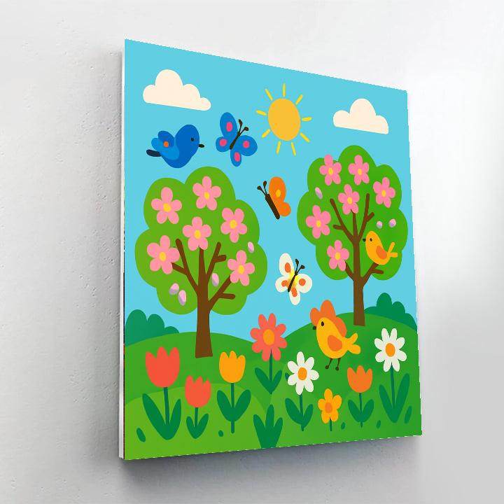 Cheerful Spring Blossom DIY Paint By Numbers