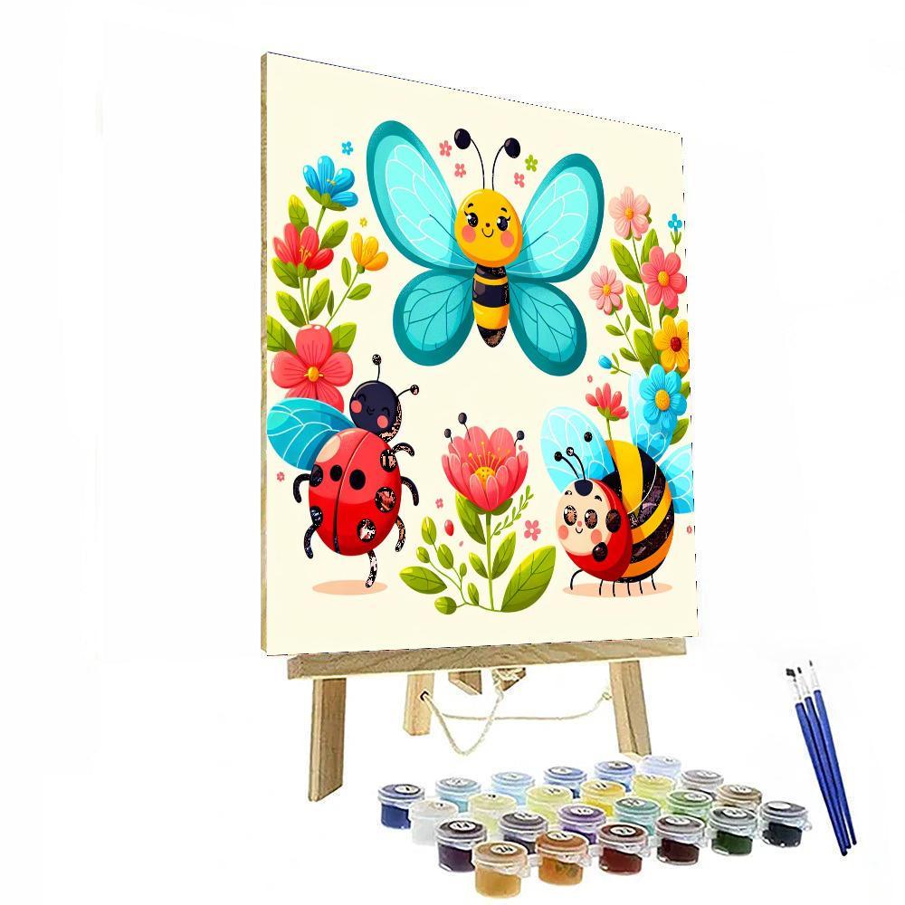 Cute Insects Paint By Numbers Art
