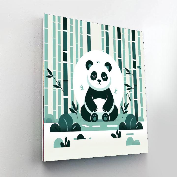 Peaceful Panda Bamboo Grove Numbered Painting Kits