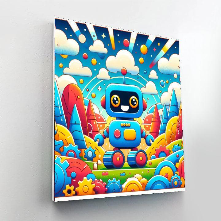 Adventurous Little Robot Paint By Numbers Art