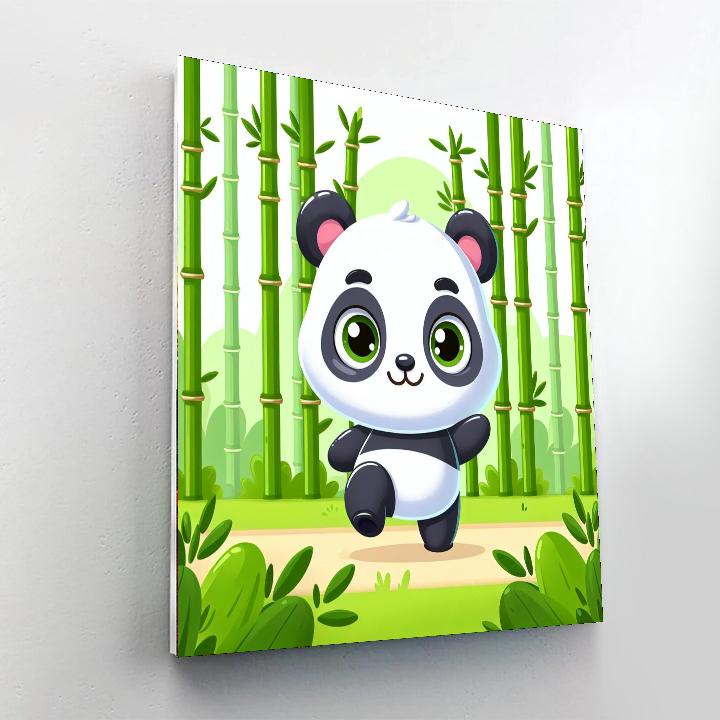 Curious Panda Adventure Painting Number Kit