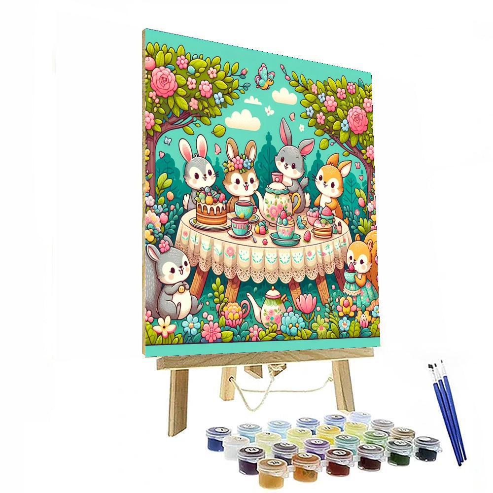 Lovely Garden Tea Party Painting By Numbers Kit