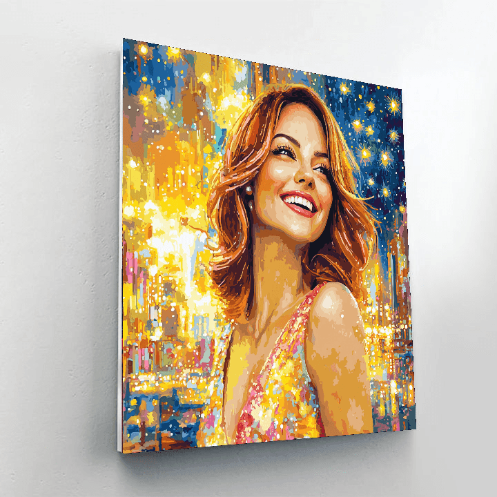 Emma Stone: Dancing Through La La Land Dreams Painting Number Kit