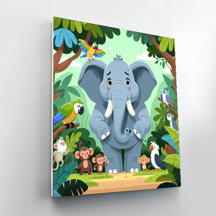 Gigantic Elephant Adventure Numbered Painting Kits