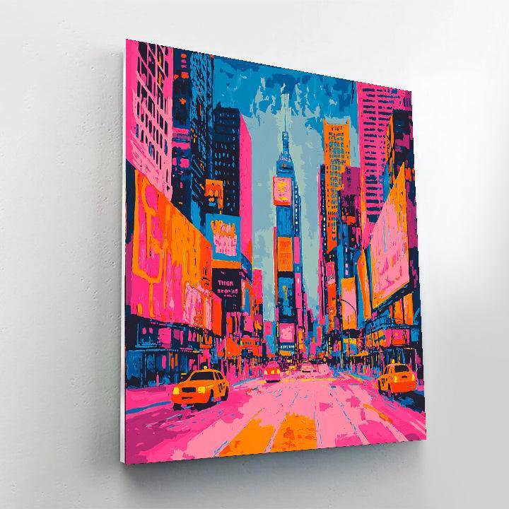 Andy Warhol Inspired Futuristic Urban Lights  Paint By Numbers