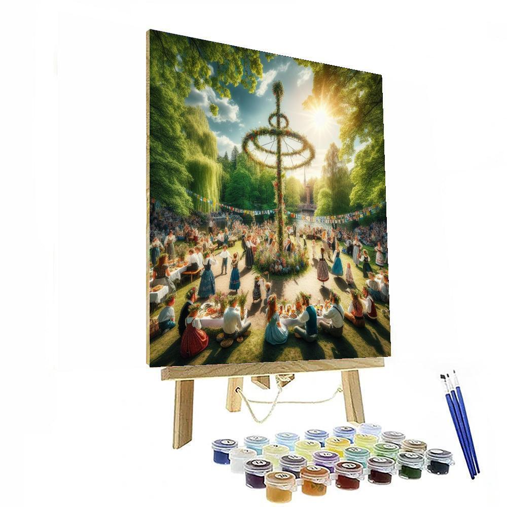 Midsummer Celebrations - Stockholm, Sweden Number Painting