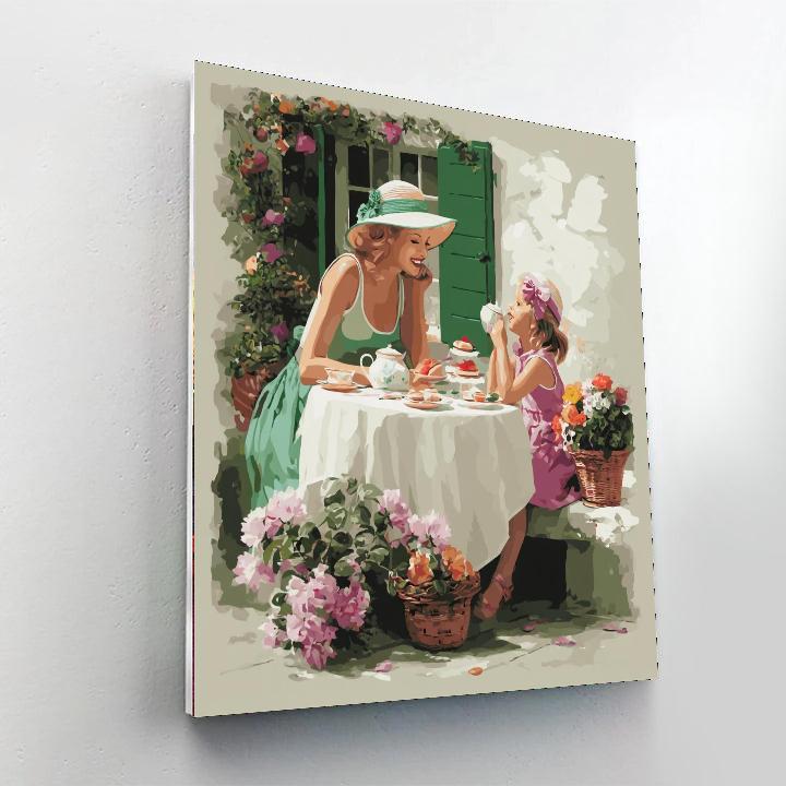 Tea Time With Mom Paint By Numbers Kits