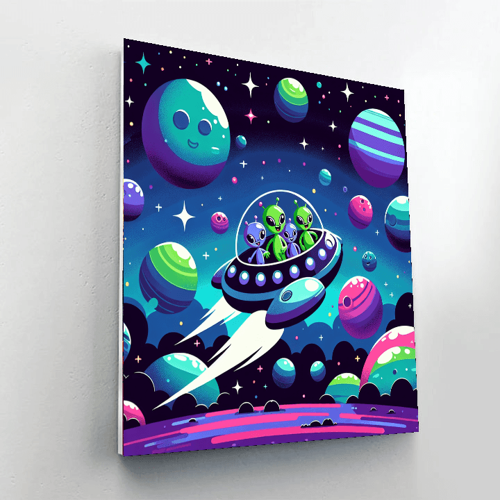 Charming Space Odyssey Painting Number Kit