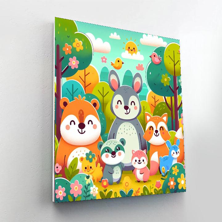 Lovely Forest Friends Paint By Numbers Art