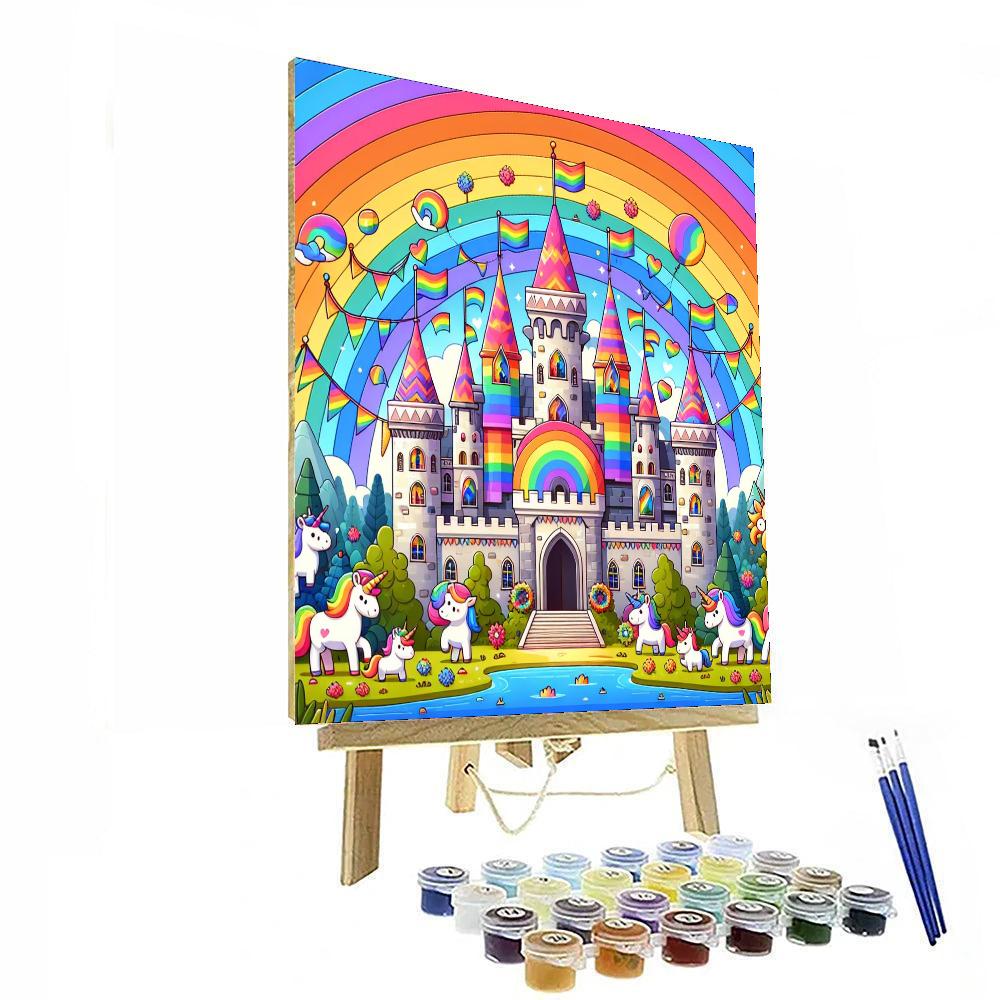 Rainbow Castle Quest Numbered Painting Kits